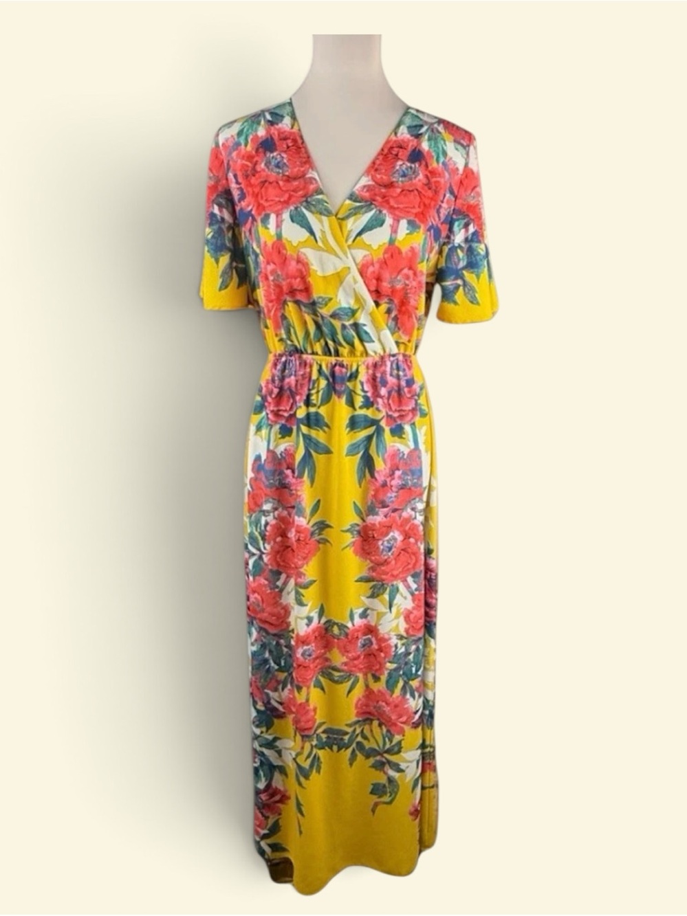 Flying Tomato Yellow Floral Maxi Dress